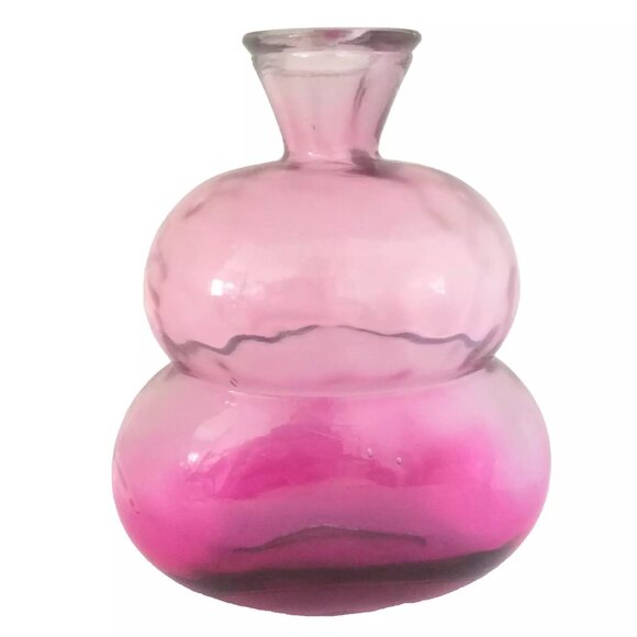 Vintage San Miguel Recycled Glass Company Hand Blown Bubble Decanter/Vase - Picture 2 of 5